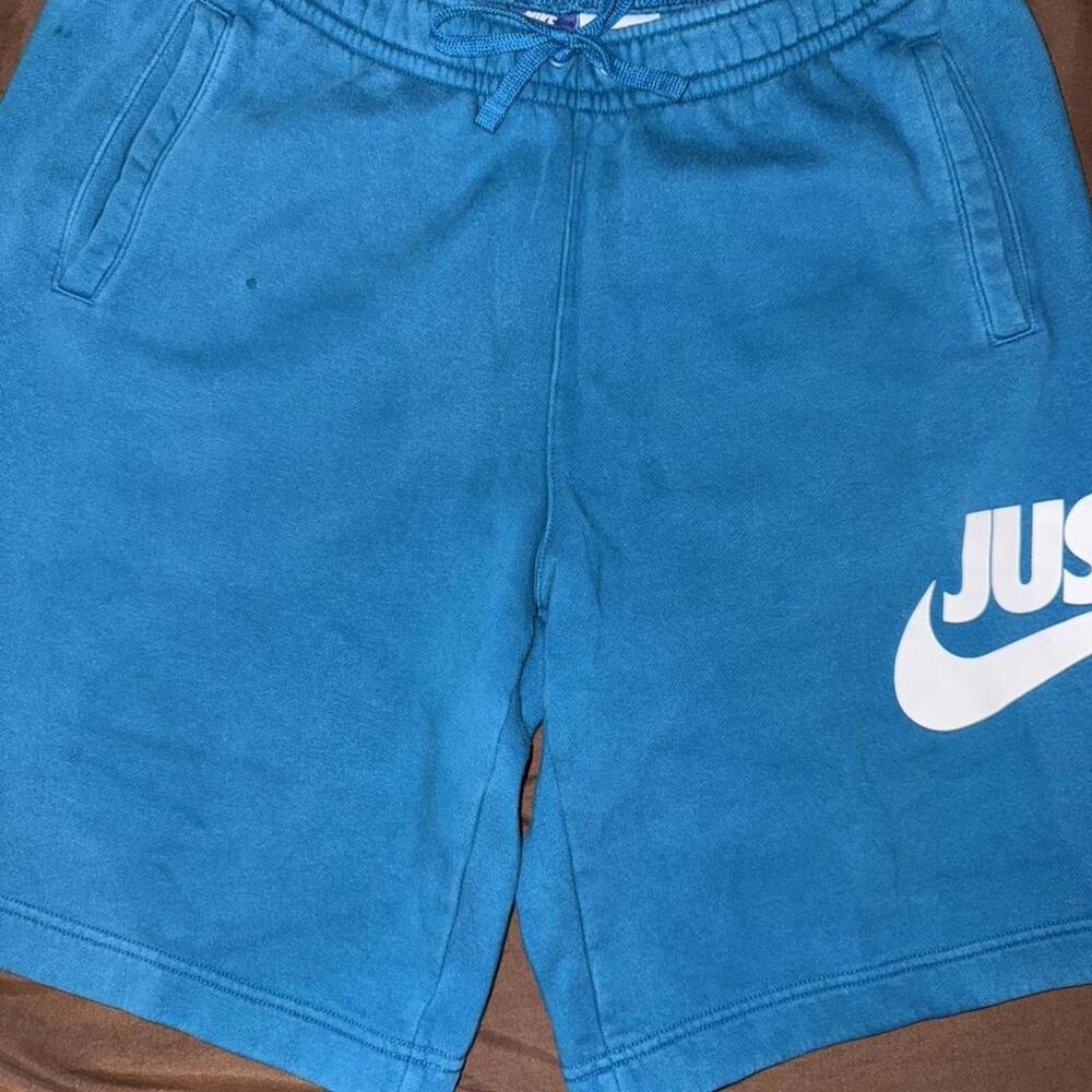 Nike blue shorts with white logo, Size L #athleisure #summer - Picture 1 of 5